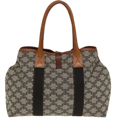 Luxury CELINE Macadam Canvas Tote Bag Beige  80261