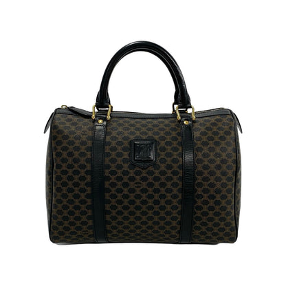 CELINE Handbag Leather, PVC black Macadam Blason Triomphe logo Women