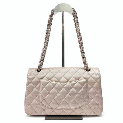 Chanel Classic Flap Medium 2016 Pink Metallic Pixel Effect Calfskin Leather