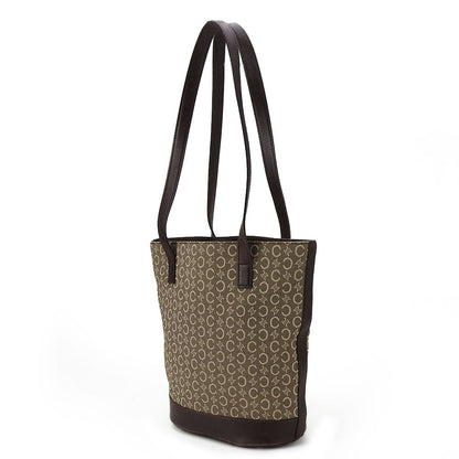 CELINE Tote Bag Canvas, Leather beige Sulky Women