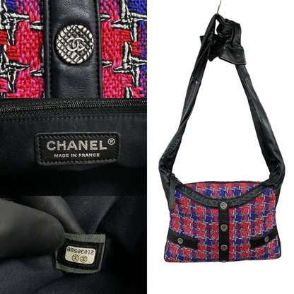 CHANEL Shoulder Bag Tweed, Lambskin pink COCO Mark Girl chanel Women