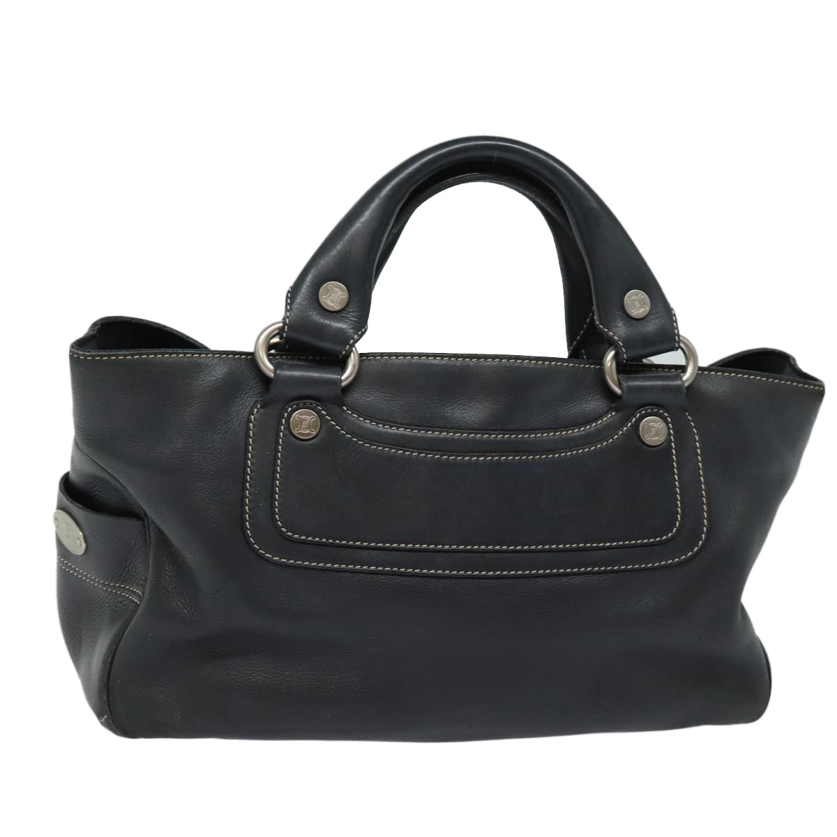 Luxury CELINE Hand Bag Leather Black  80876