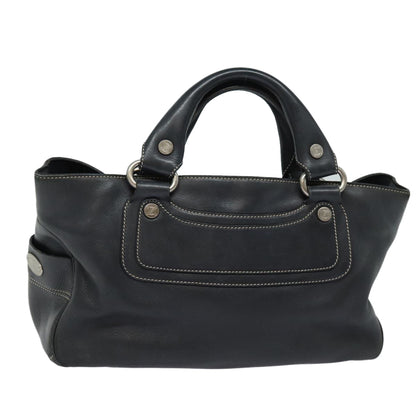 Luxury CELINE Hand Bag Leather Black  80876