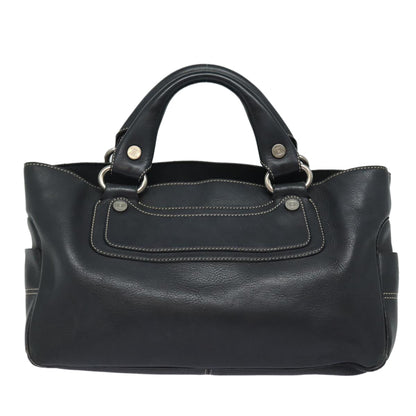 Luxury CELINE Hand Bag Leather Black  80876