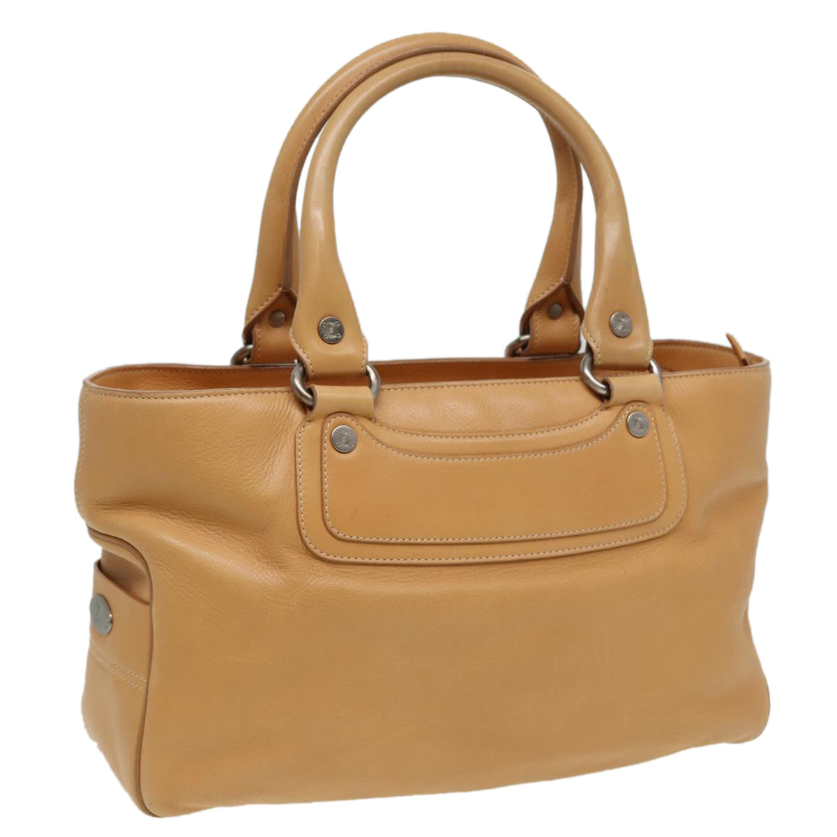 Luxury CELINE Hand Bag Leather Beige  80885