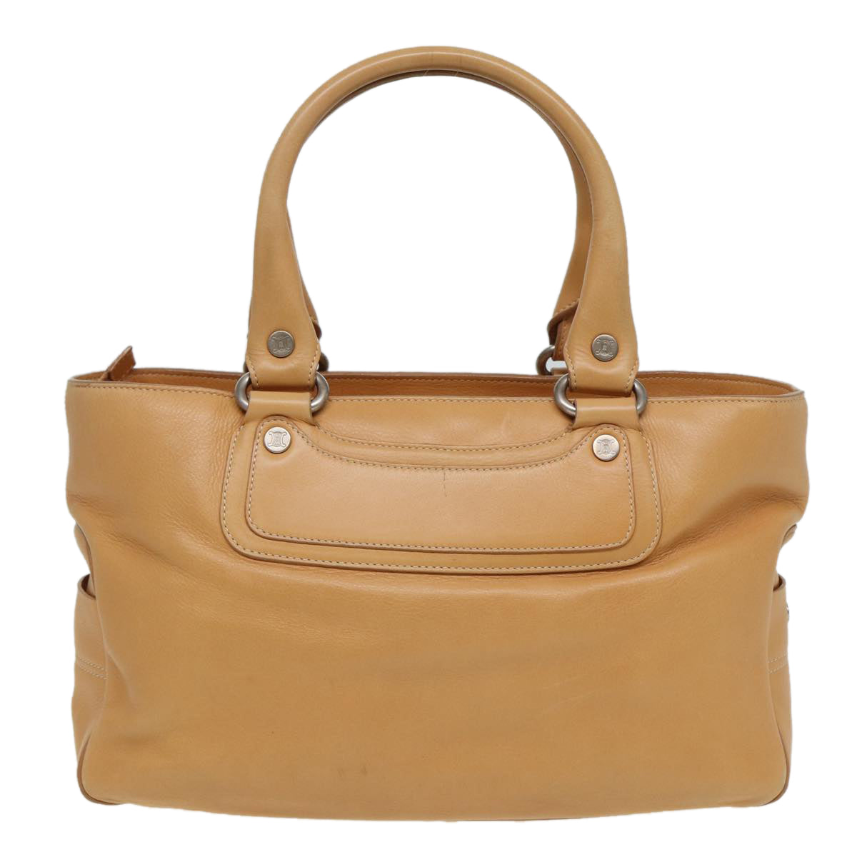Luxury CELINE Hand Bag Leather Beige  80885