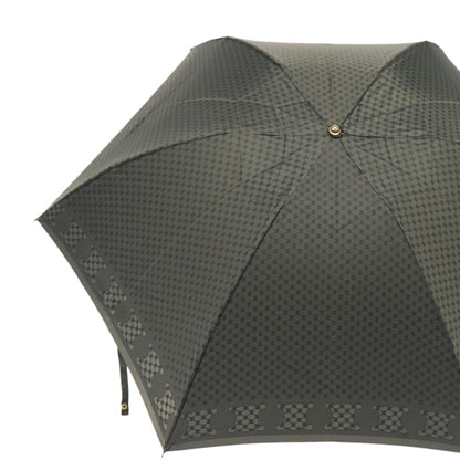 Luxury CELINE Macadam Canvas folding Umbrella Nylon Gray  80934