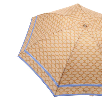 Luxury CELINE Macadam Canvas folding Umbrella Nylon Beige  81000