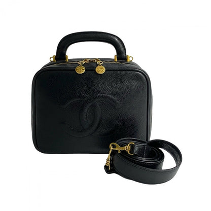 CHANEL Shoulder Bag Matt caviar skin black COCO Mark Women