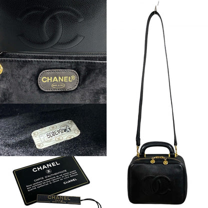 CHANEL Shoulder Bag Matt caviar skin black COCO Mark Women