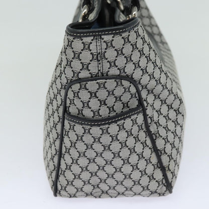 Luxury CELINE Triomphe Hand Bag Canvas Navy  81135