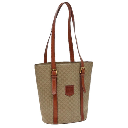 Luxury CELINE Macadam Canvas Shoulder Bag Beige  81194