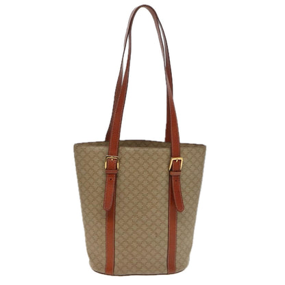 Luxury CELINE Macadam Canvas Shoulder Bag Beige  81194