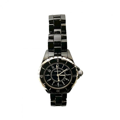 CHANEL Watches Stainless steel, ceramic black quartz J12 mens