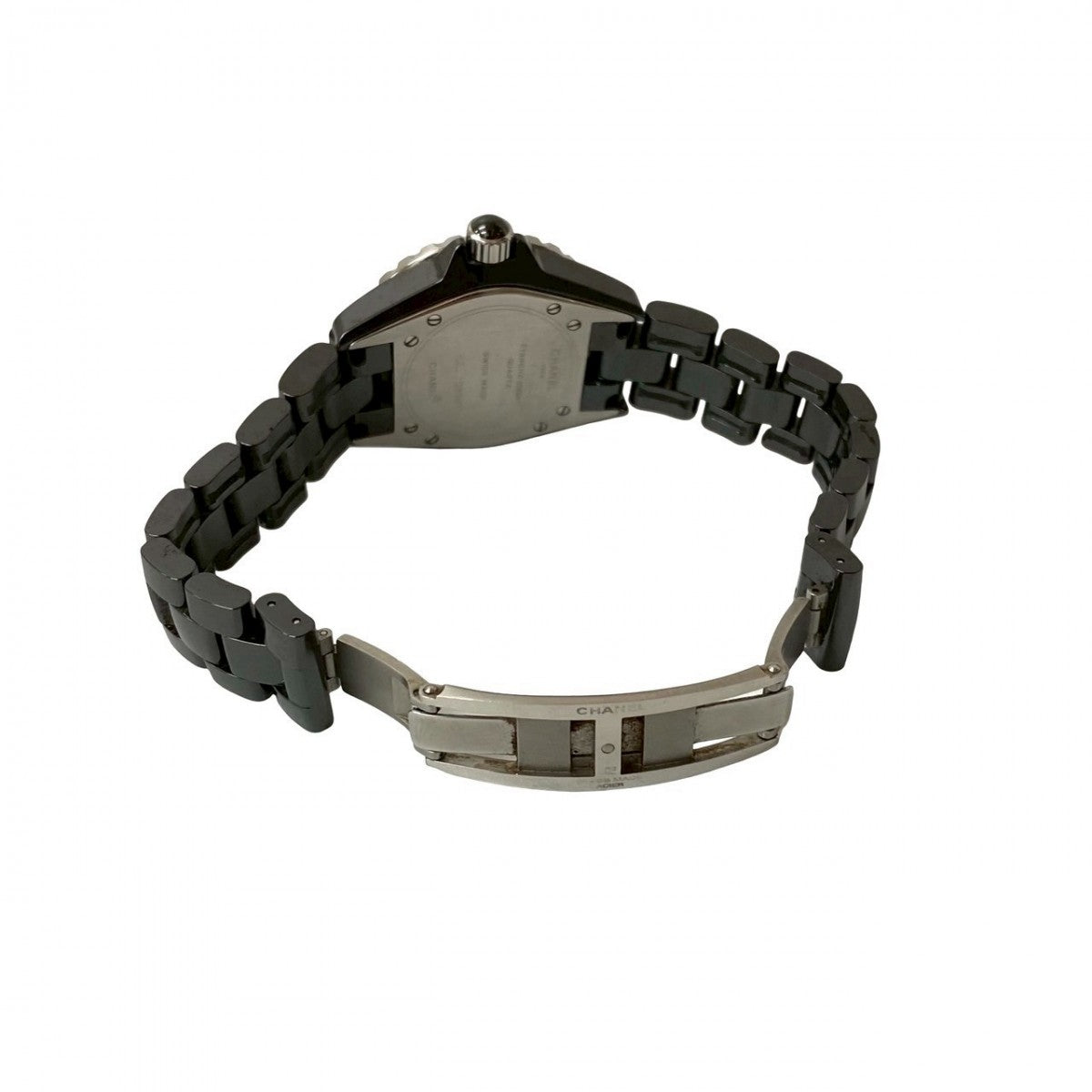 CHANEL Watches Stainless steel, ceramic black quartz J12 mens