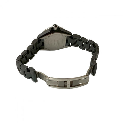CHANEL Watches Stainless steel, ceramic black quartz J12 mens