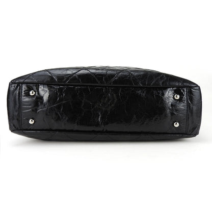 CHANEL Tote Bag leather black Portello