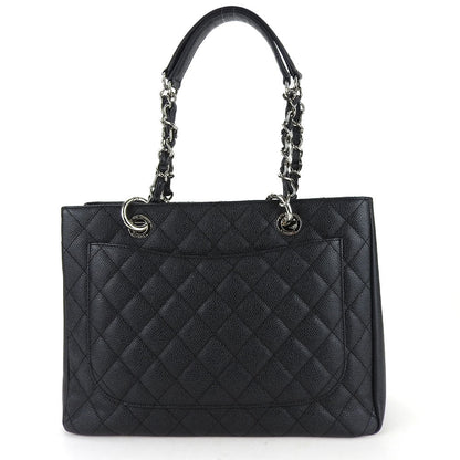 CHANEL Tote Bag Caviar skin black GST tote