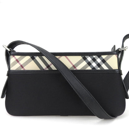 BURBERRY Shoulder Bag Canvas, Leather black Women