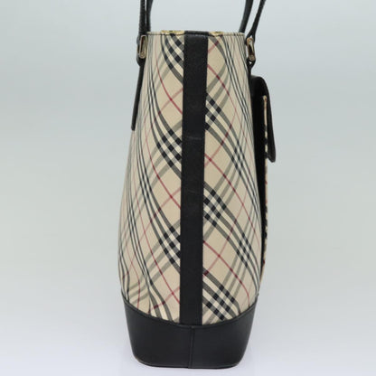 Luxury Burberry Nova Check Tote Bag Canvas Beige Auth 81323
