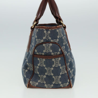 Luxury CELINE Macadam Canvas Hand Bag Blue  81368