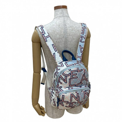 CHANEL Backpack cotton blue