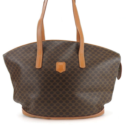 CELINE Tote Bag leather Brown Macadam