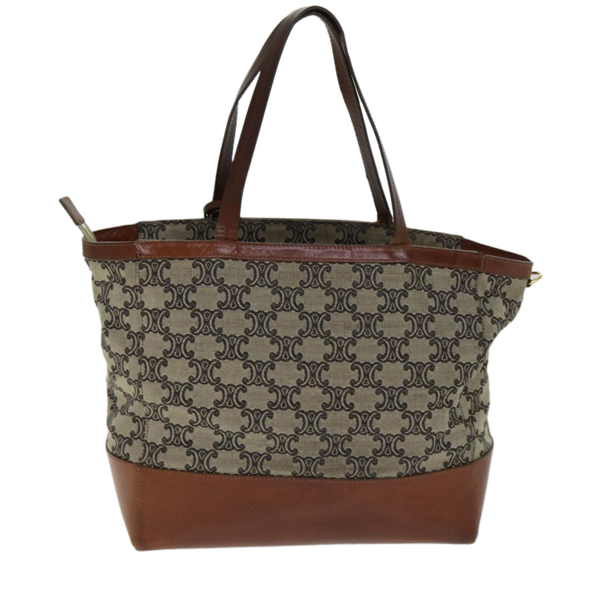 Luxury CELINE Macadam Canvas Tote Bag Beige  81619