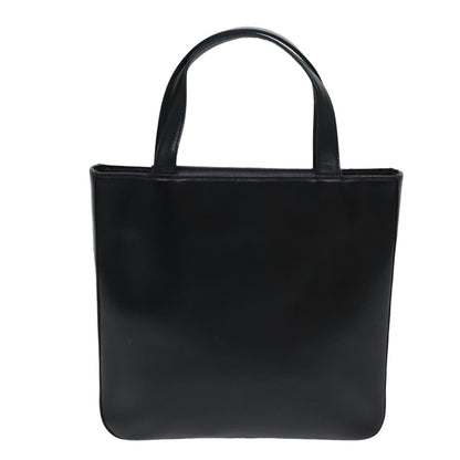 Luxury Burberry Nova Check Hand Bag Leather Canvas Black Beige Auth 81655
