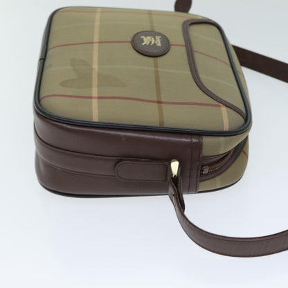 Luxury BurberrySs Nova Check Shoulder Bag Canvas Beige Auth 81656