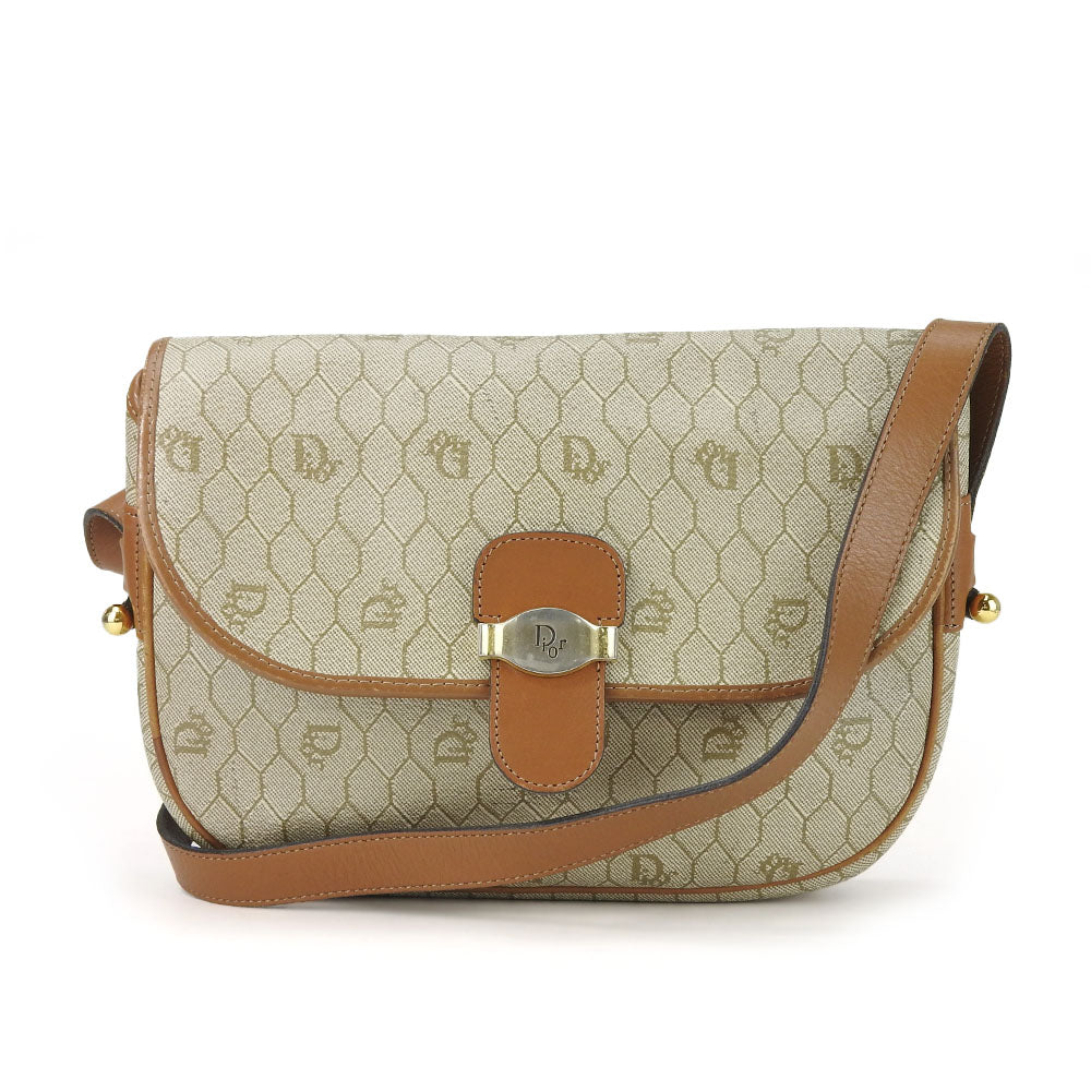 Christian Dior Shoulder Bag PVC, Leather beige Women
