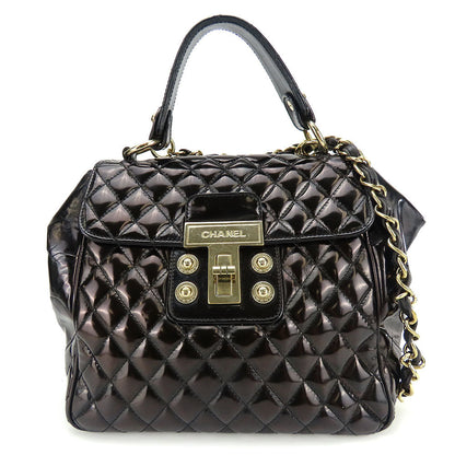 CHANEL Handbag enamel black