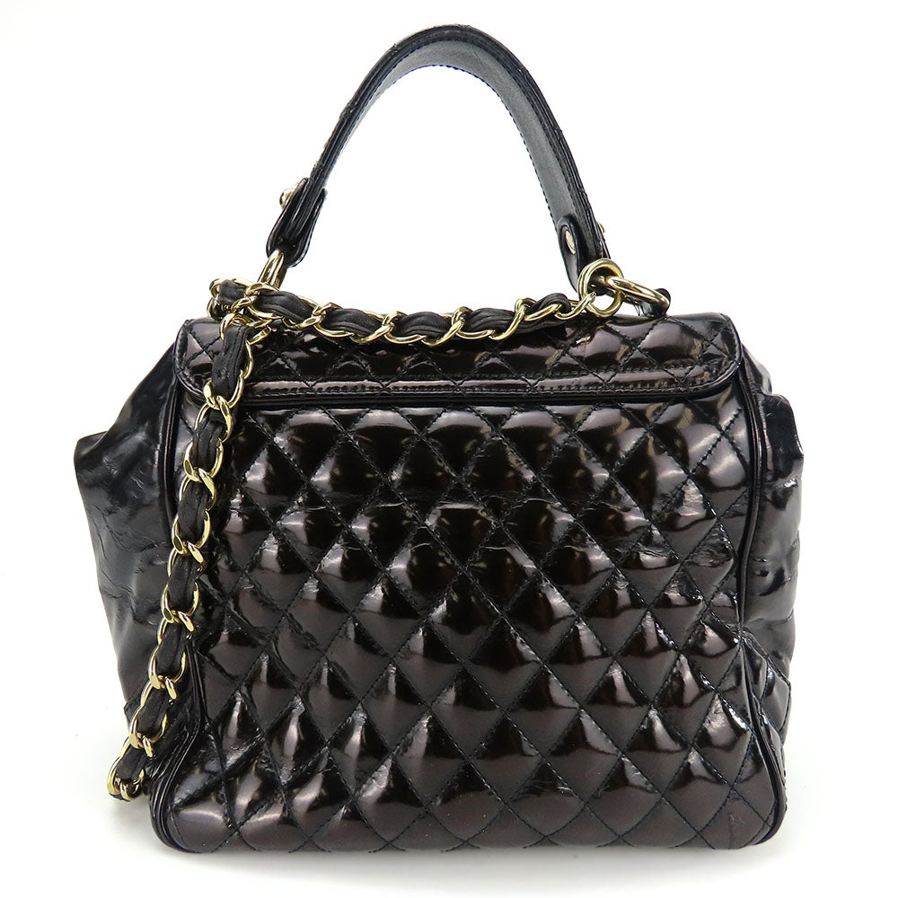 CHANEL Handbag enamel black