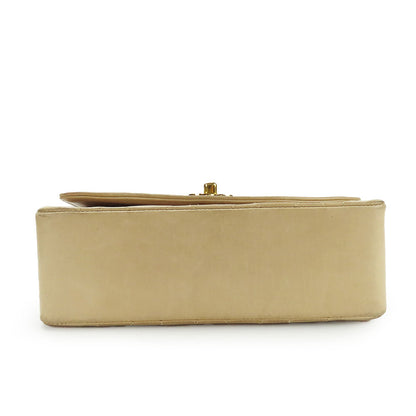 CHANEL Shoulder Bag lambskin beige Diana