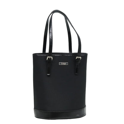 Luxury BurberrySs Blue Label Hand Bag Nylon Black Auth 81857