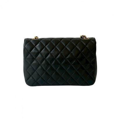 CHANEL Shoulder Bag lambskin black COCO Mark Matrasse Women