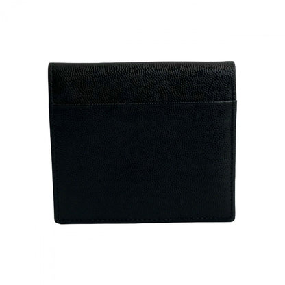 Dior Bifold Wallet leather black logo Metal Women