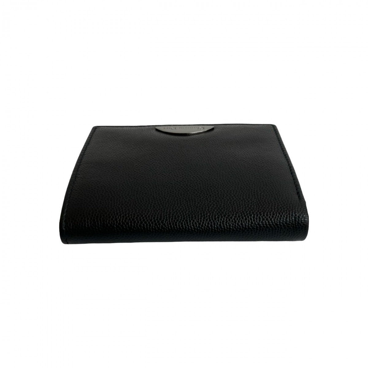 Dior Bifold Wallet leather black logo Metal Women