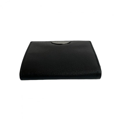 Dior Bifold Wallet leather black logo Metal Women