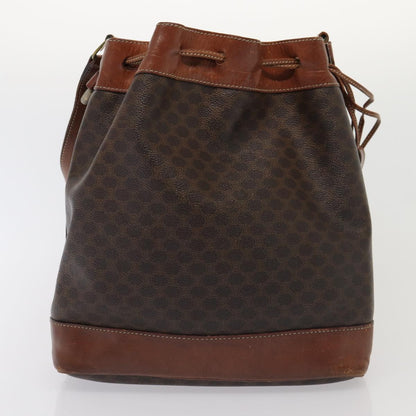 Luxury CELINE Macadam Canvas Clutch Bag Shoulder Bag PVC Leather 2Set Brown  81986