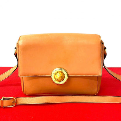 CELINE Shoulder Bag leather Orange Star Ball Metal Women