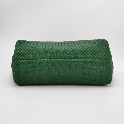 Bottega Veneta Cabat Tote Green Intreccio Leather 45cm