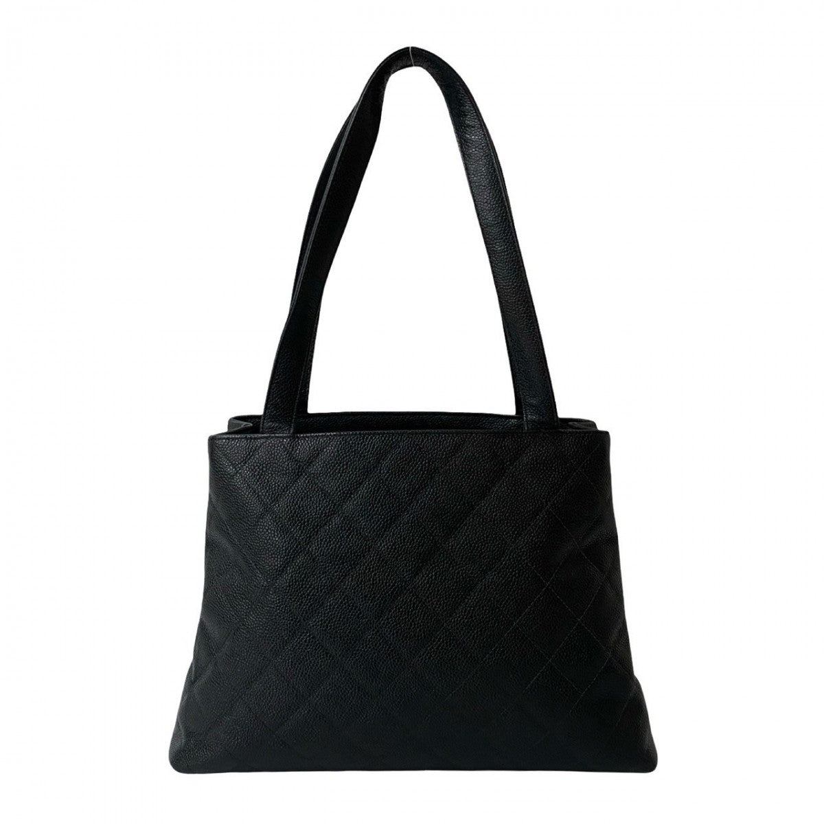 CHANEL Tote Bag Matt caviar skin black COCO Mark Matrasse Women