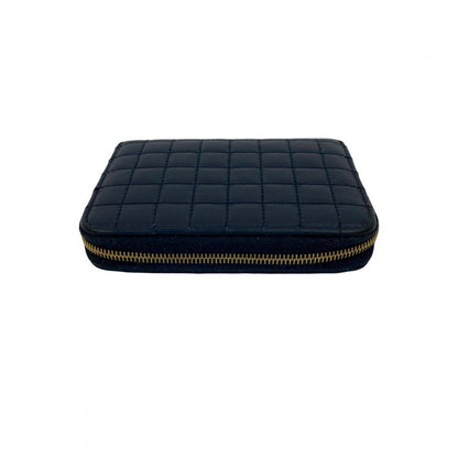 CELINE Bifold Wallet leather Navy C Charm Compact Wallet mens