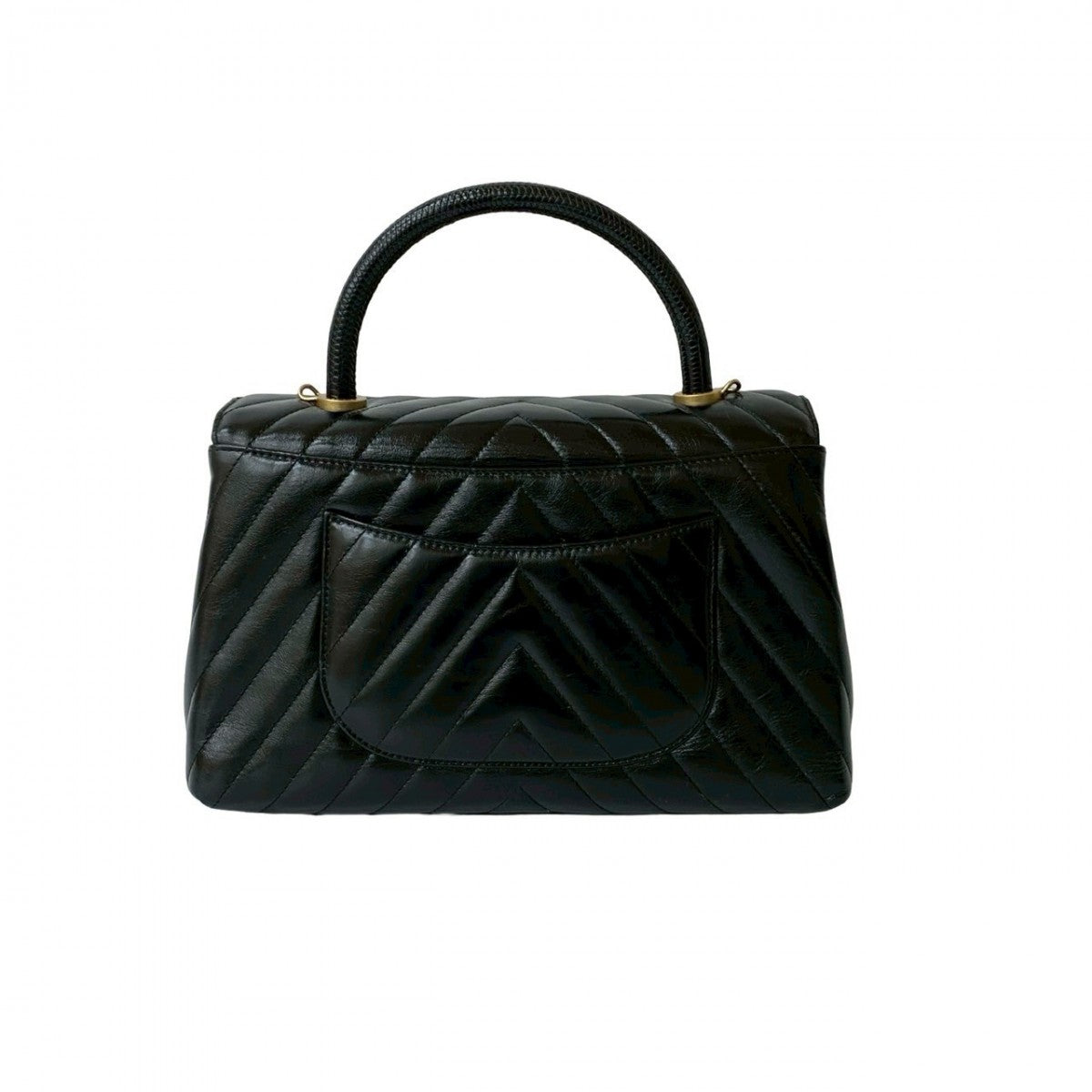 CHANEL Shoulder Bag leather black