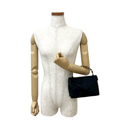 CHANEL Handbag lambskin Navy Matrasse