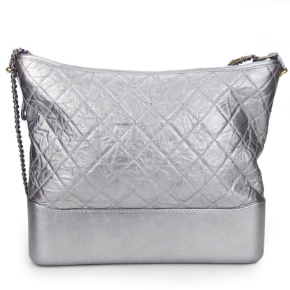 CHANEL Shoulder Bag A93824 leather Silver Chain Gabriel
