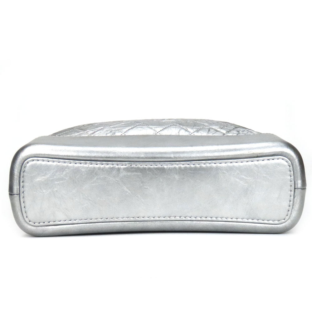 CHANEL Shoulder Bag A93824 leather Silver Chain Gabriel