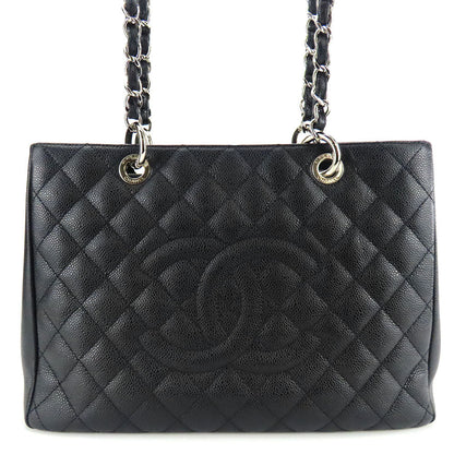 CHANEL Tote Bag Caviar skin black Matrasse GST