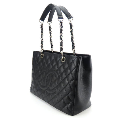 CHANEL Tote Bag Caviar skin black Matrasse GST